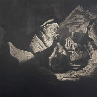 Rembrandt van Rijn 1606-1669 Le Changeur de monnaie Héliogravure 1897-1902