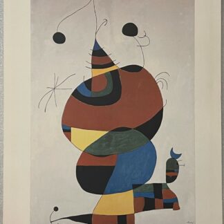 Joan Miró lithographie Femme oiseau étoile (Hommage à Pablo Picasso 1966) Miro