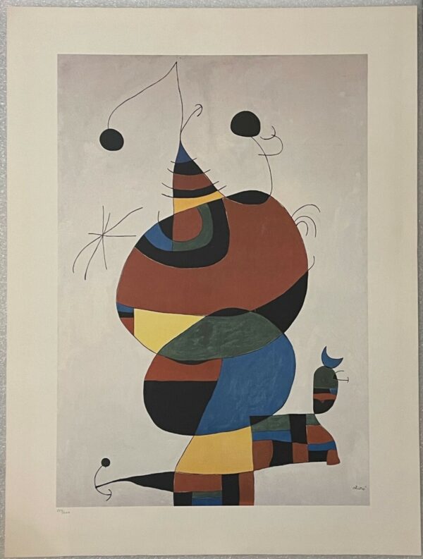 Joan Miró lithographie Femme oiseau étoile (Hommage à Pablo Picasso 1966) Miro