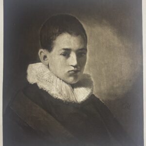 Après Rembrandt portrait d'un adolescent Heliogravure Braun Clément 1898 Print