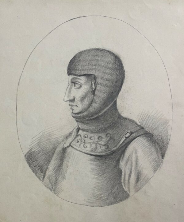 Huno fils de Sance 1185-1243 Maison Aragon Dessin XIX Cerdagne Bigorre Provence