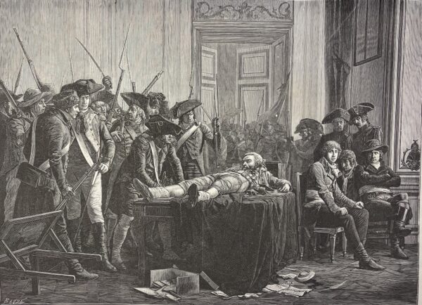 Révolution Française arrestation de Robespierre xylographie vers 1885