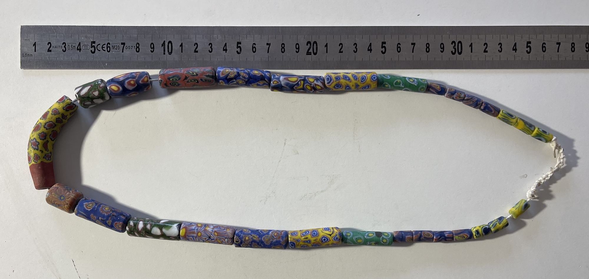 Collier ancien en perles millefiori murrine Venise probable 168 g 37 cm – Image 2