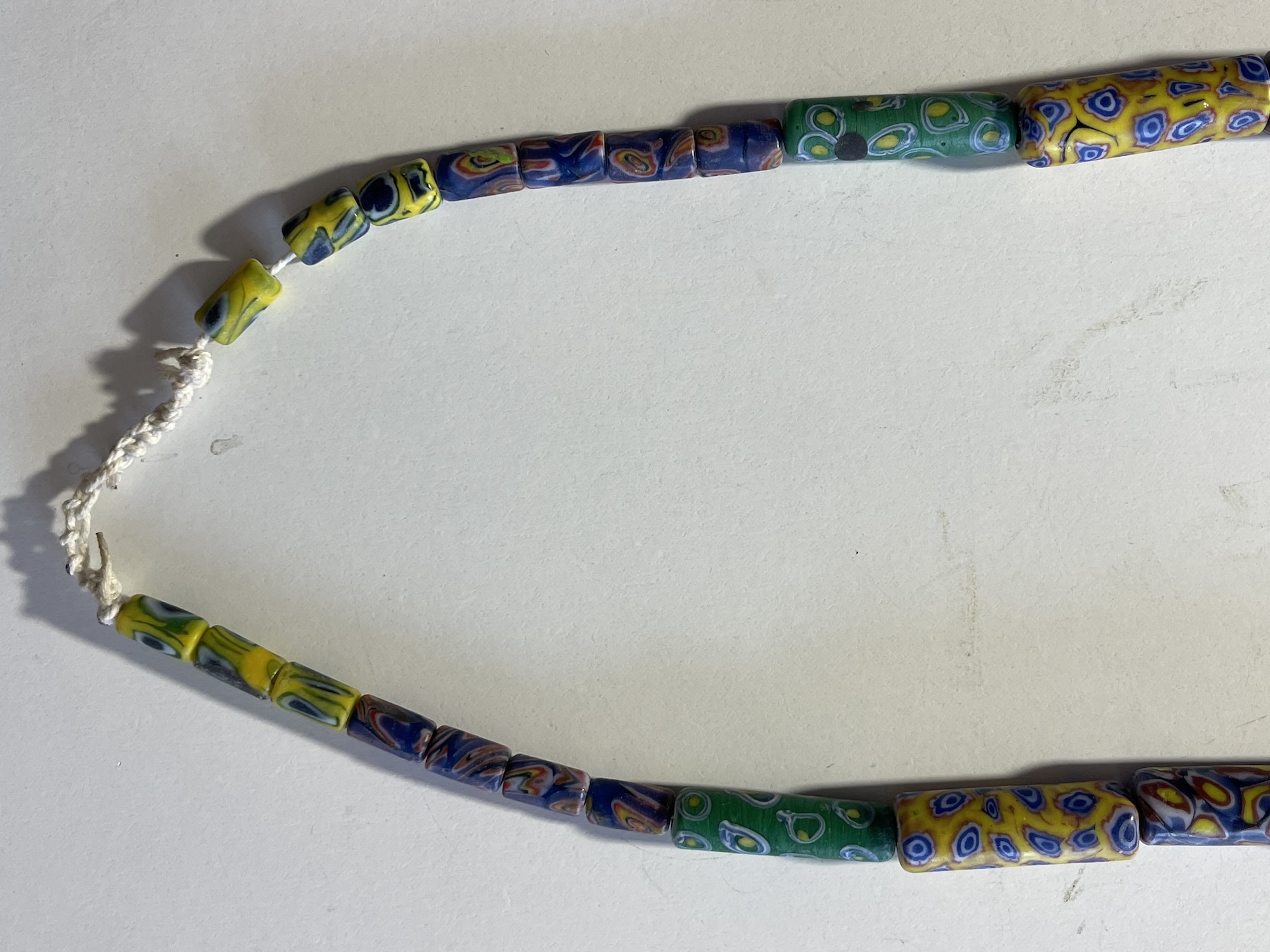 Collier ancien en perles millefiori murrine Venise probable 168 g 37 cm – Image 5