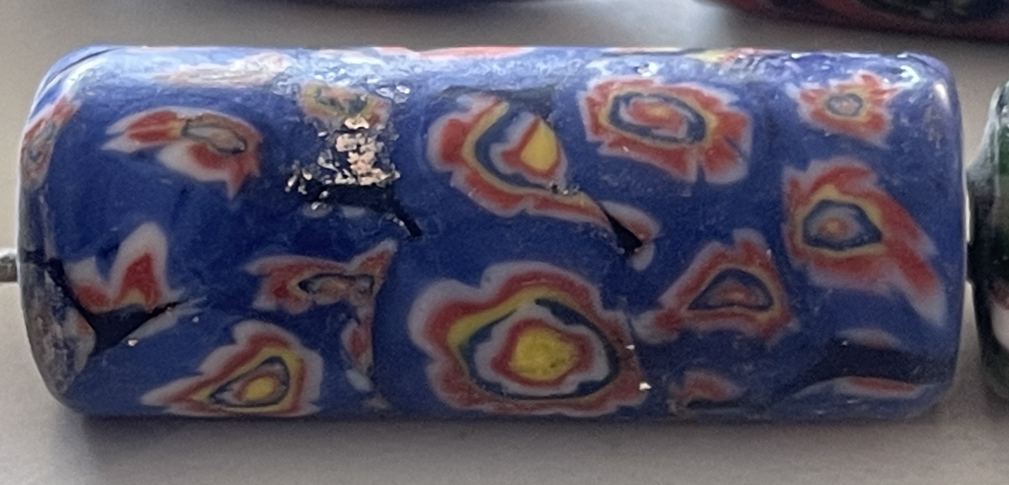 Collier ancien en perles millefiori murrine Venise probable 168 g 37 cm – Image 10