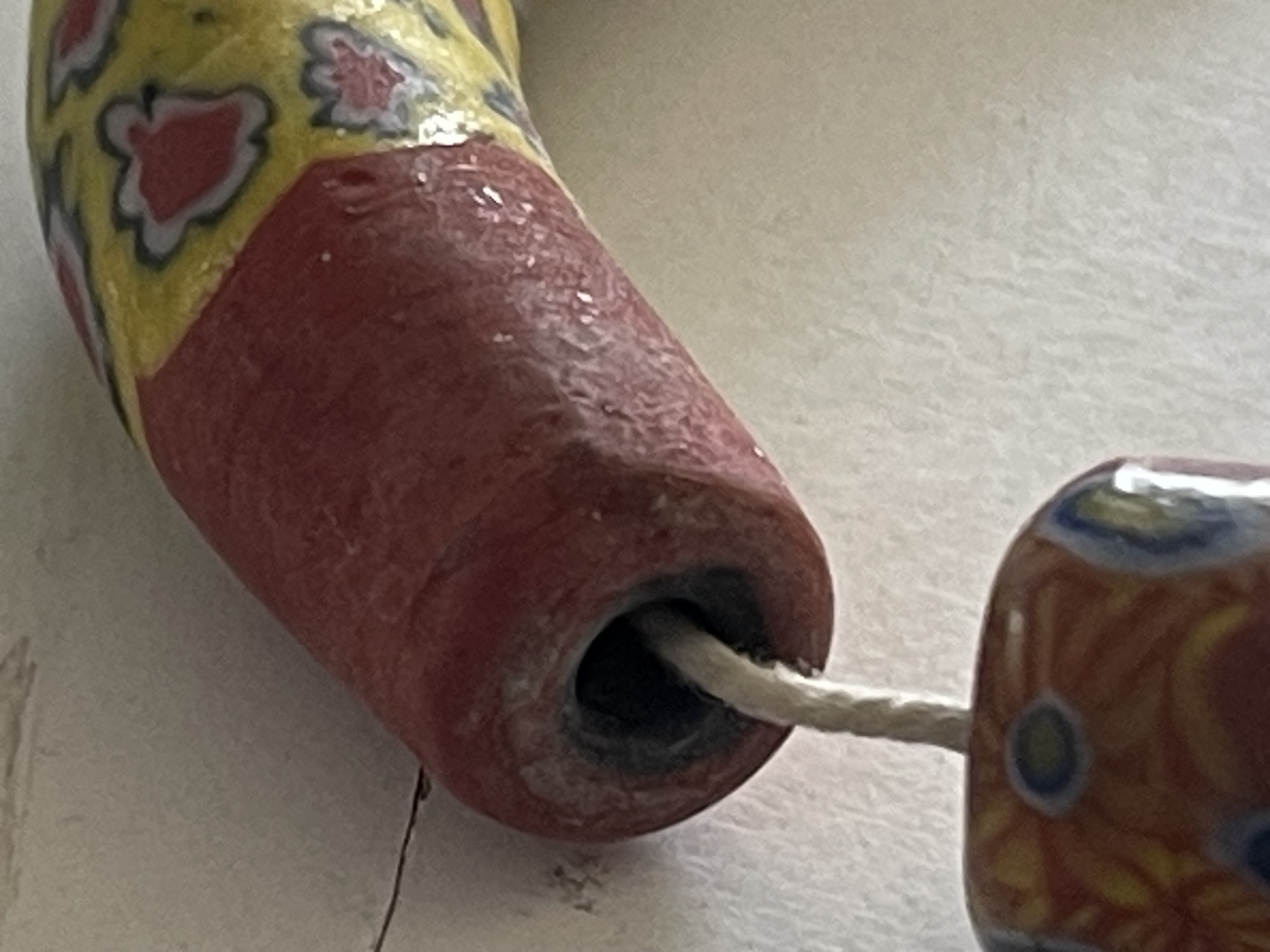 Collier ancien en perles millefiori murrine Venise probable 168 g 37 cm – Image 12