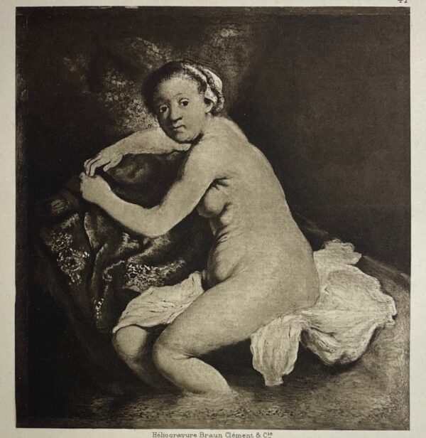 Après Rembrandt Vénus au bain Héliogravure Braun Clément XIXe 1898