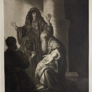 Après Rembrandt Présentation de Jésus au Temple Héliogravure 1898