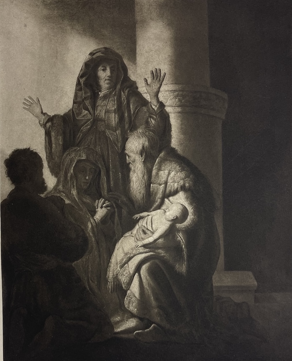 Après Rembrandt Présentation de Jésus au Temple Héliogravure 1898 – Image 2