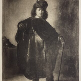 Rembrandt Portrait en costume oriental Héliogravure Lemercier 1898 gravure