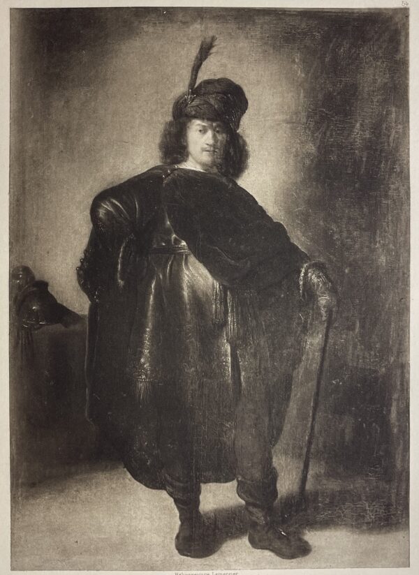 Rembrandt Portrait en costume oriental Héliogravure Lemercier 1898 gravure