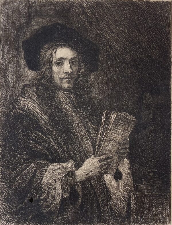 Rembrandt portrait d'homme gravé par Unger vers 1875