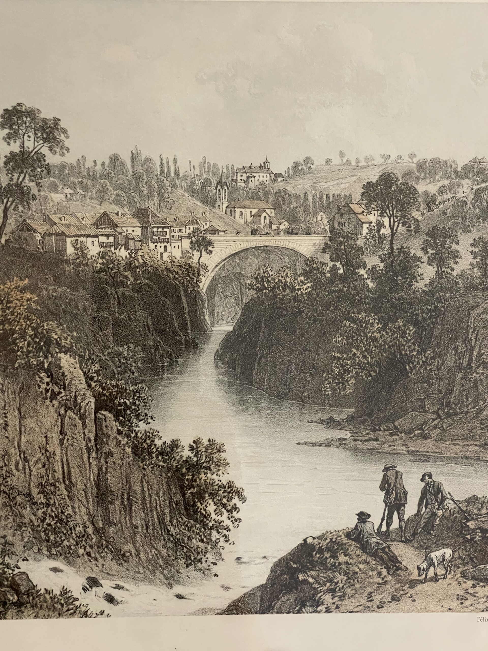 Alby-sur-Chéran Haute-Savoie France 1864 Antique Lithograph Félix Benoist Alps – Image 4