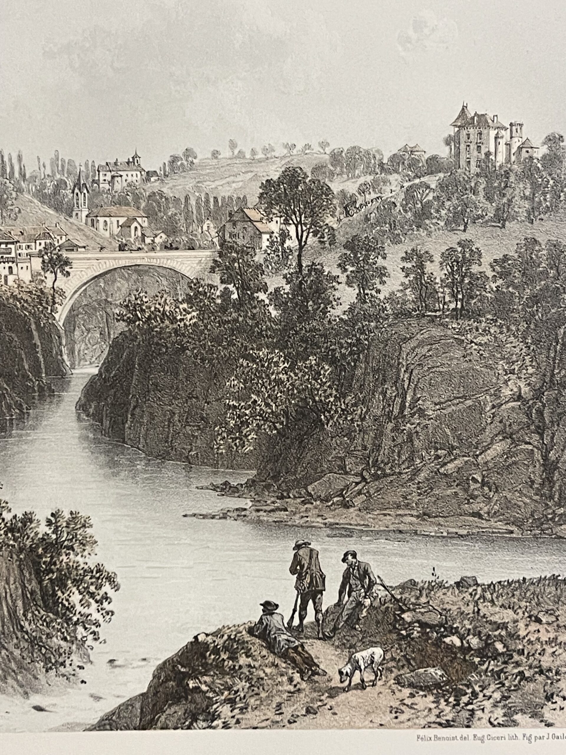 Alby-sur-Chéran Haute-Savoie France 1864 Antique Lithograph Félix Benoist Alps – Image 5