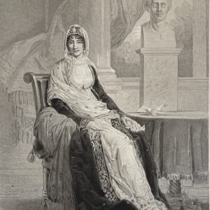 Antique Napoleon Mother Portrait Letizia Bonaparte Ramolino Engraving c1840 Gerard