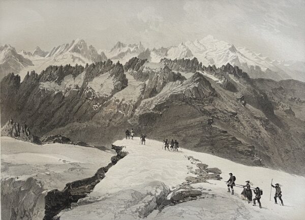 Mont Blanc Aiguilles Rouges Buet Summit French Alps Haute-Savoie c 1860 Alpes