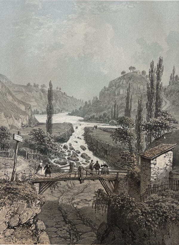 Lost Rhône River View Pre 1959 Génissiat Dam French Alps Haute-Savoie 1864