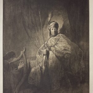 Après Rembrandt David jouant de la harpe devant Saül Héliogravure Lemercier 1898