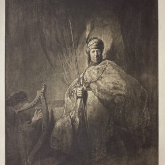 Après Rembrandt David jouant de la harpe devant Saül Héliogravure Lemercier 1898