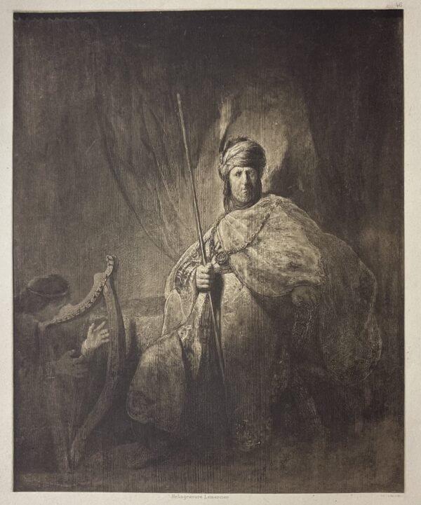 Après Rembrandt David jouant de la harpe devant Saül Héliogravure Lemercier 1898