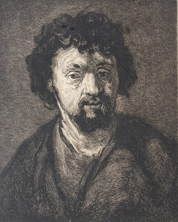 Rembrandt portrait d'homme gravé par Courtry vers 1875