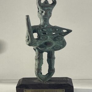 Sardaigne Italie Guerrier nuragique Bronze copie XXe