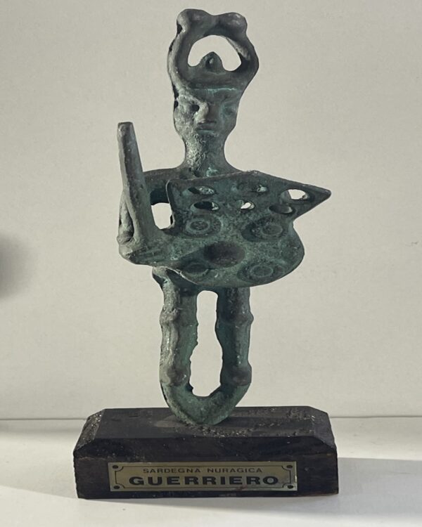 Sardaigne Italie Guerrier nuragique Bronze copie XXe