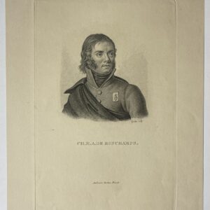 Charles de Bonchamps (1760-1793) Général Royaliste Chouan Gravure vers 1835