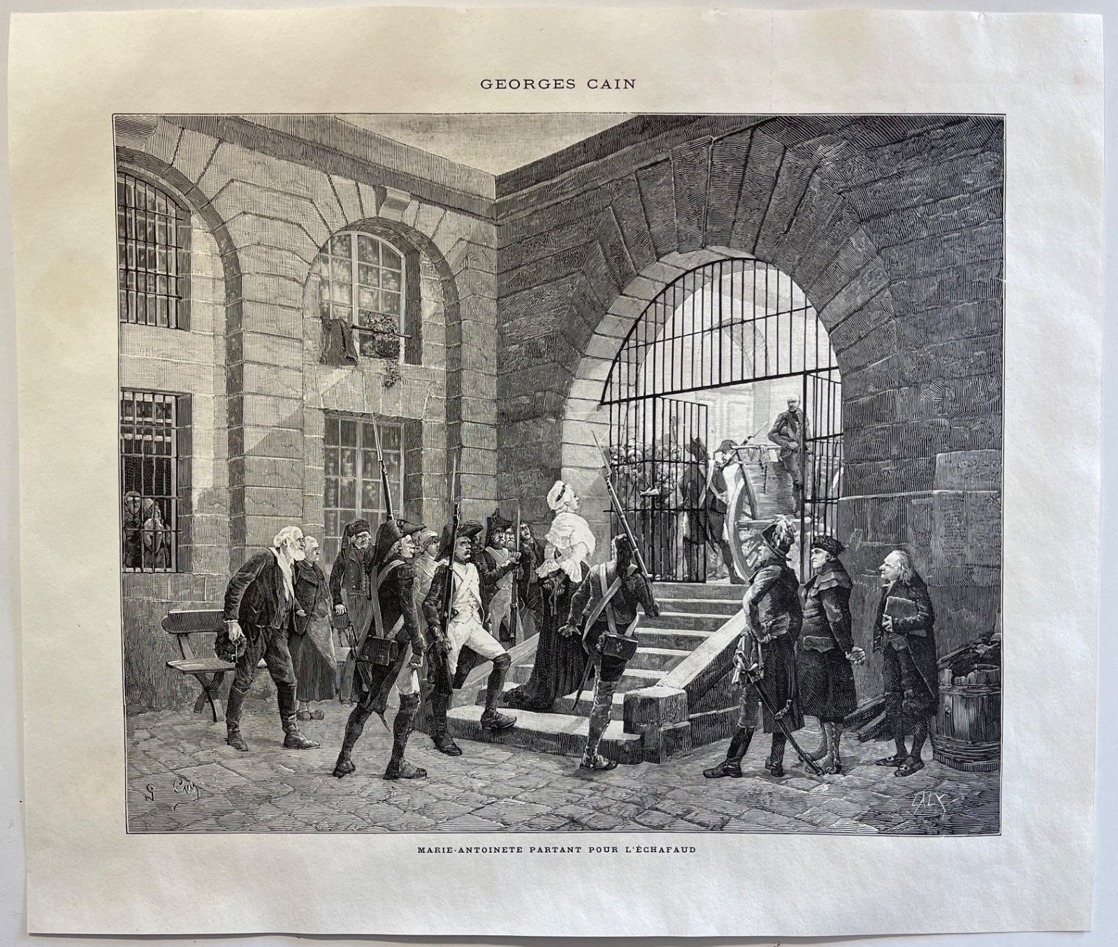 Marie-Antoinette d'Autriche (1755-1793) reine de France emmenée à la guillotine – Image 2