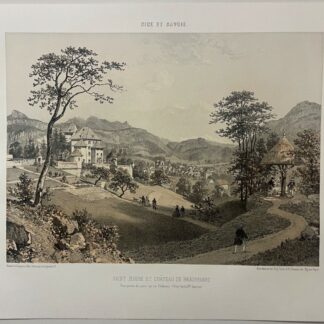 Saint Jeoire Haute-Savoie Château Beauregard 1864 Benoist Lithographie France