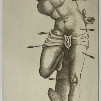 Saint Sébastien d’après Jacques de Barbari gravure Amand Durand vers 1880 sur papier vergé