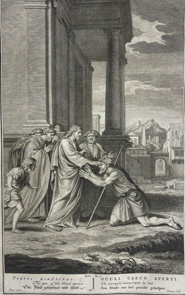 Jesus Christ guérit un aveugle Bernard Picart 1728