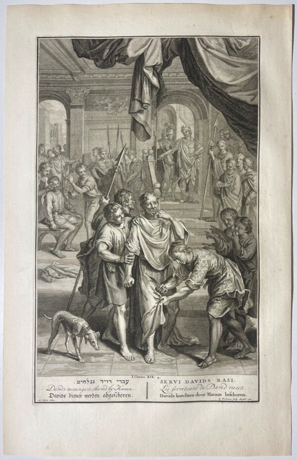 Israël Les serviteurs de david d'après Hoet 1728