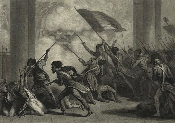Révolution Française 10 août 1792 chute de la monarchie Gravure c 1830 France