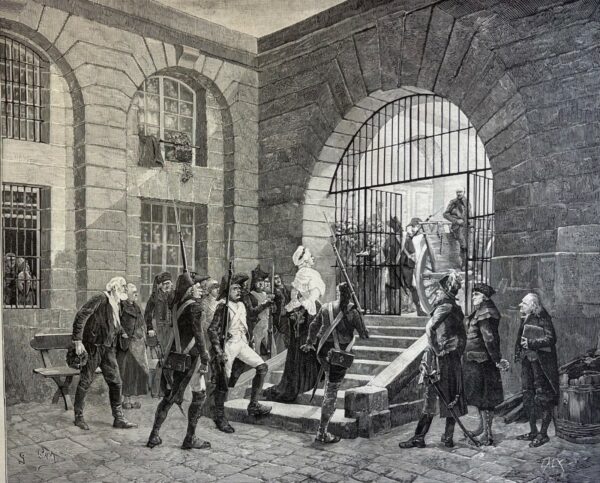 Marie-Antoinette d'Autriche (1755-1793) reine de France emmenée à la guillotine