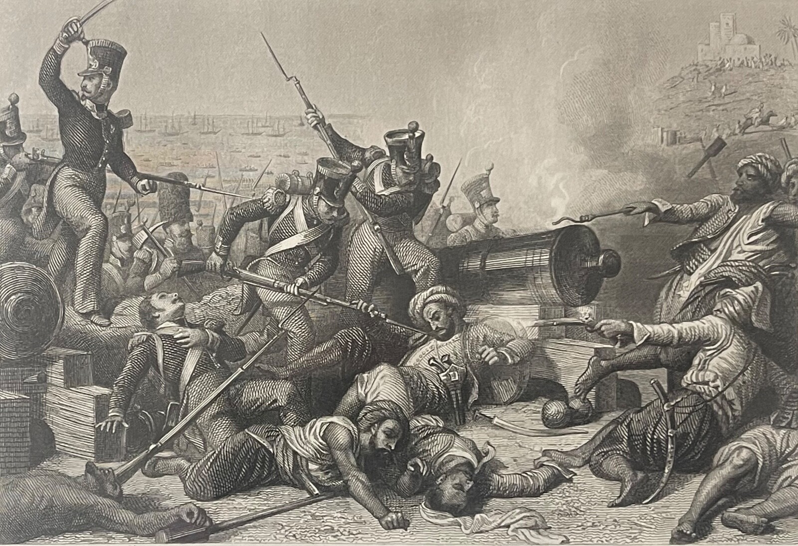 Algérie Prise d'Alger 1830 émir Abdelkader duc d'Aumale gravure Girardet C 1837