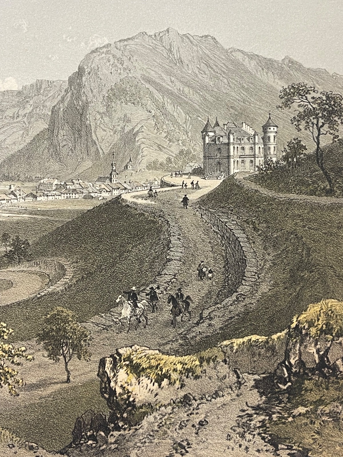 Thône et vallée du Fier Haute-Savoie lithographie de 1864 d'après Félix Benoist – Image 5