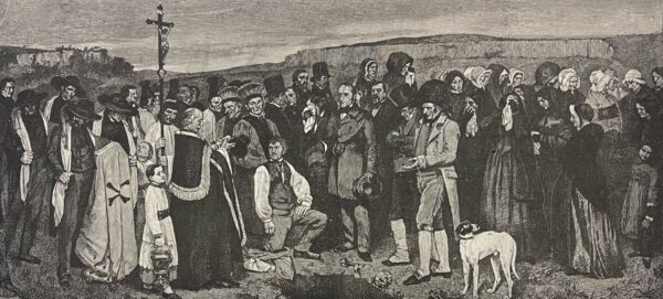 Gustave Courbet (1819-1877) Un enterrement a Ornans graveur Bellenger 1881