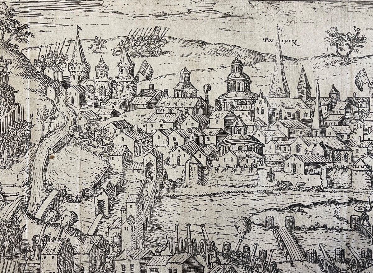 Siège Poitiers 1569 guerre protestant catholique Frans Hogenberg vers 1580 XVIe – Image 3