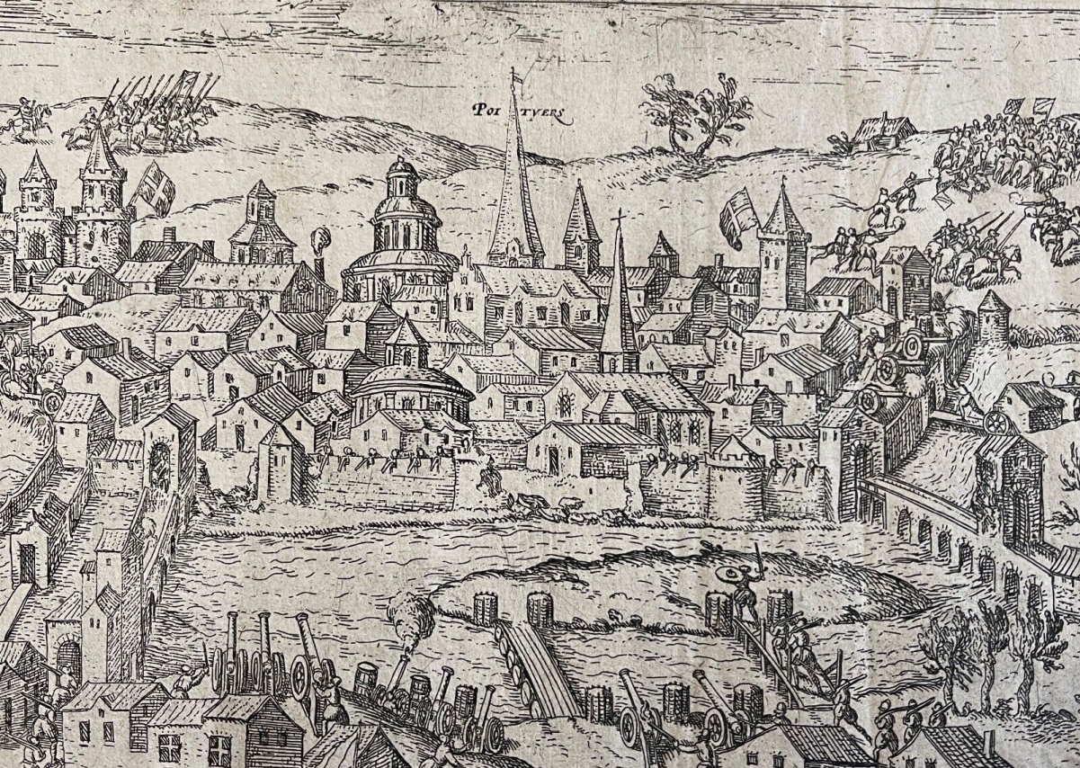 Siège Poitiers 1569 guerre protestant catholique Frans Hogenberg vers 1580 XVIe – Image 4
