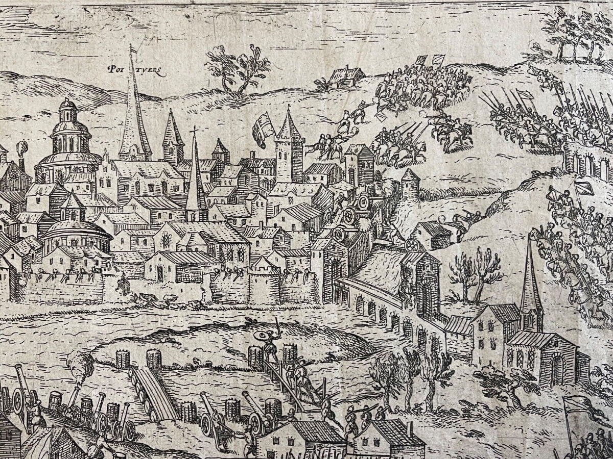 Siège Poitiers 1569 guerre protestant catholique Frans Hogenberg vers 1580 XVIe – Image 5