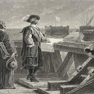 Richelieu devant La Rochelle 1628 gravure de Colin c 1830