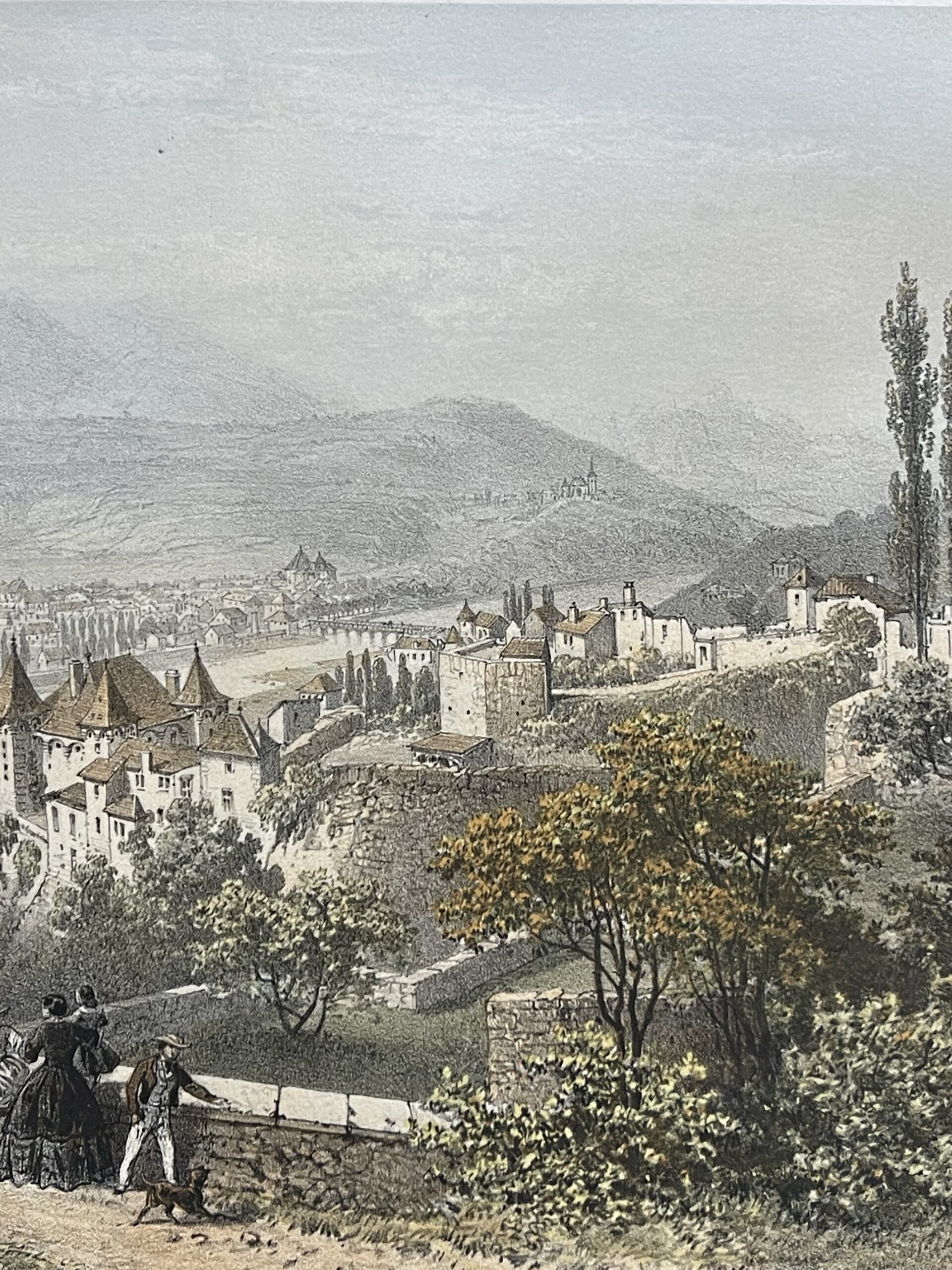 ALBERTVILLE & CONFLANS Savoie Antique Lithograph 1864 Félix Benoist French Alps – Image 4