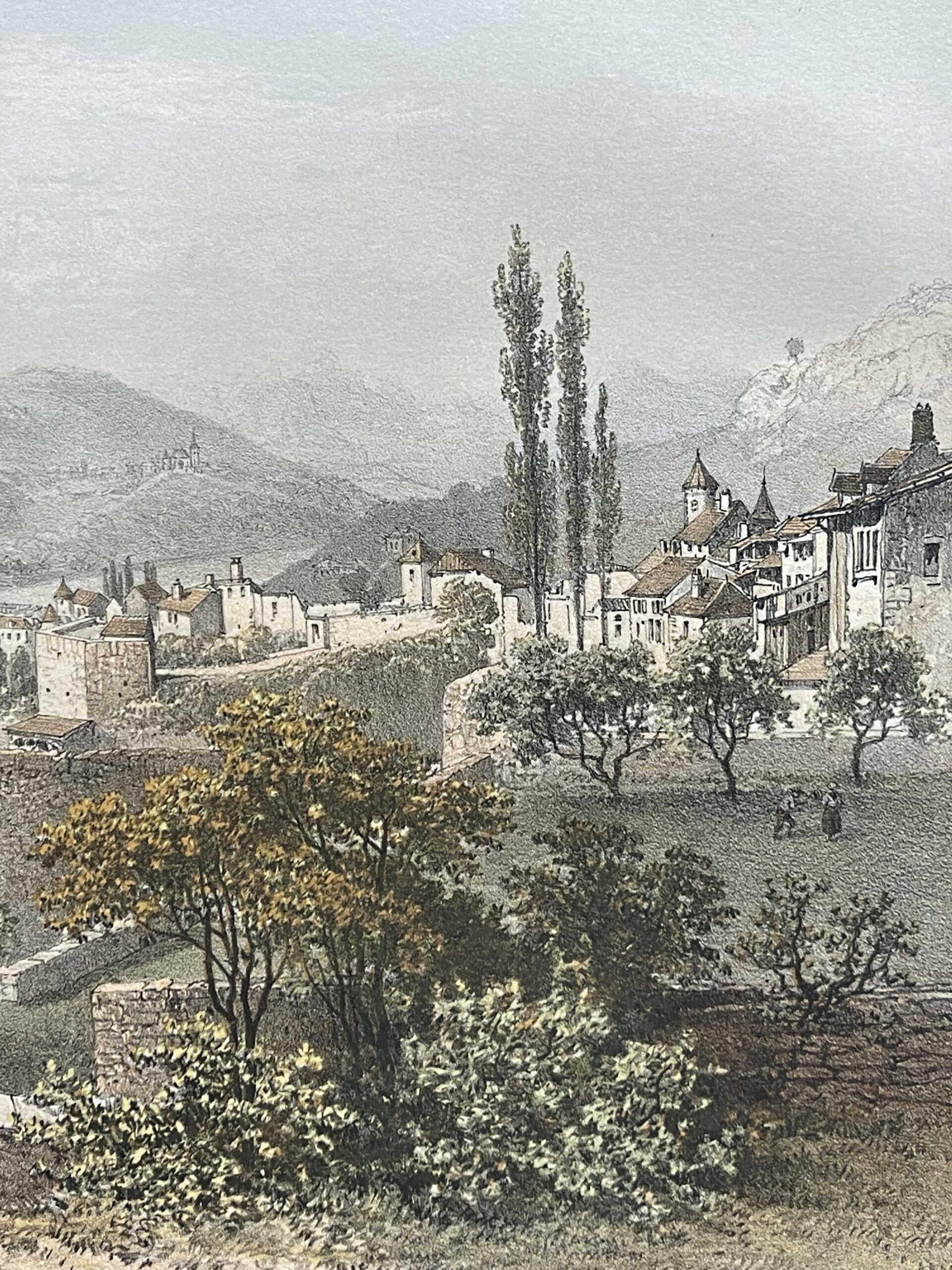 ALBERTVILLE & CONFLANS Savoie Antique Lithograph 1864 Félix Benoist French Alps – Image 5