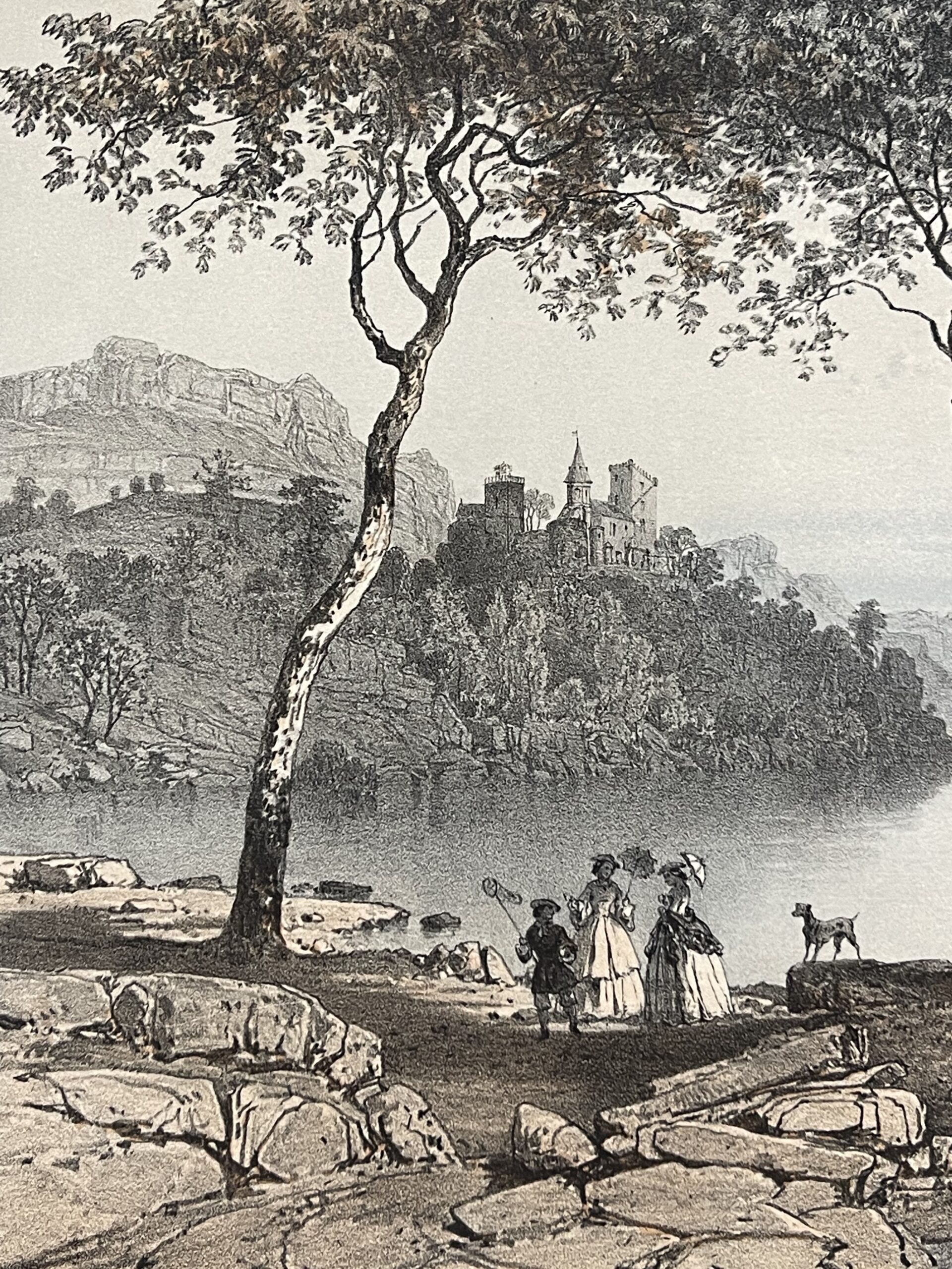 CHATILLON & LAKE BOURGET Antique Lithograph 1864 Félix Benoist Savoy Savoie – Image 3