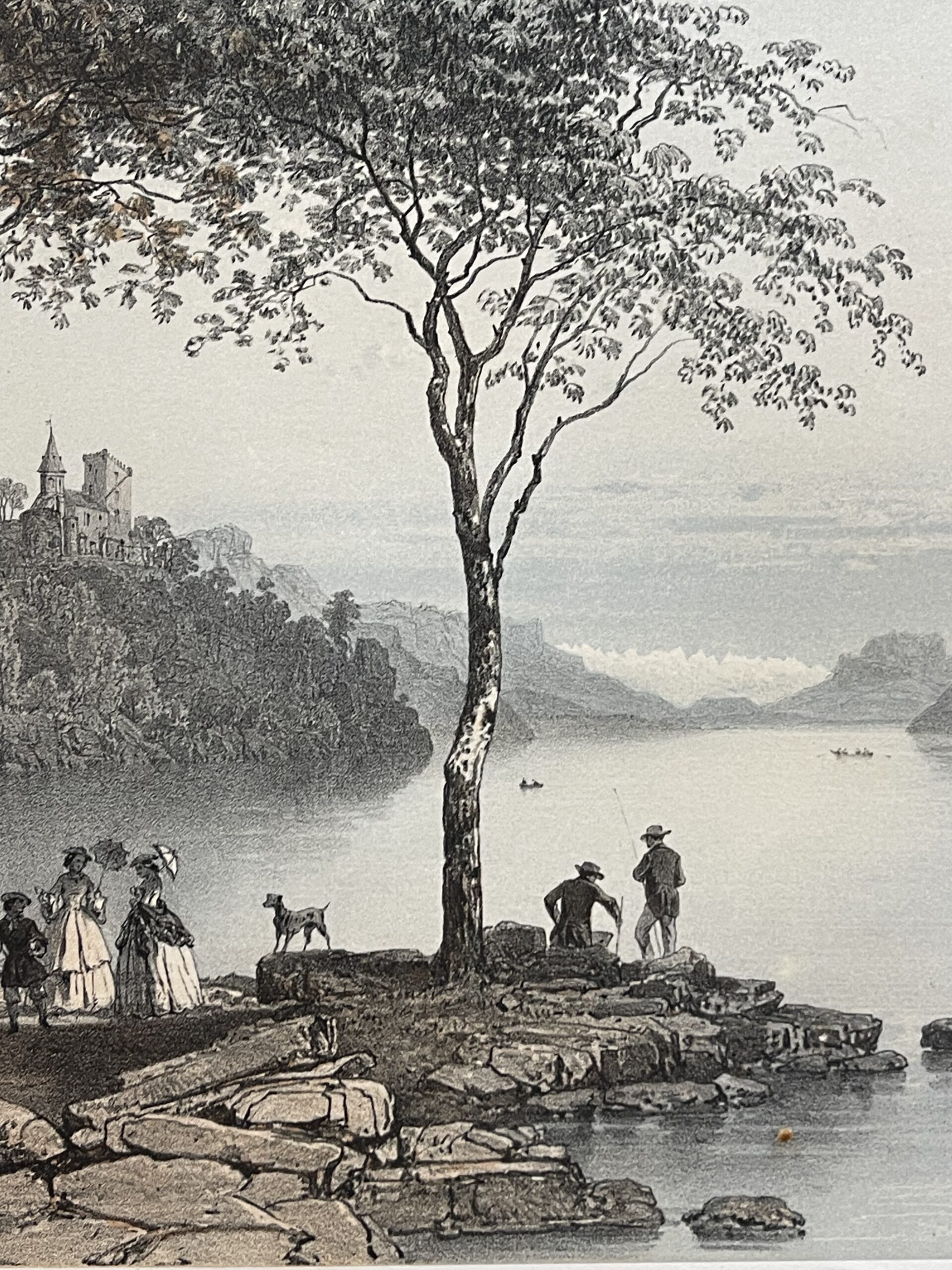 CHATILLON & LAKE BOURGET Antique Lithograph 1864 Félix Benoist Savoy Savoie – Image 4