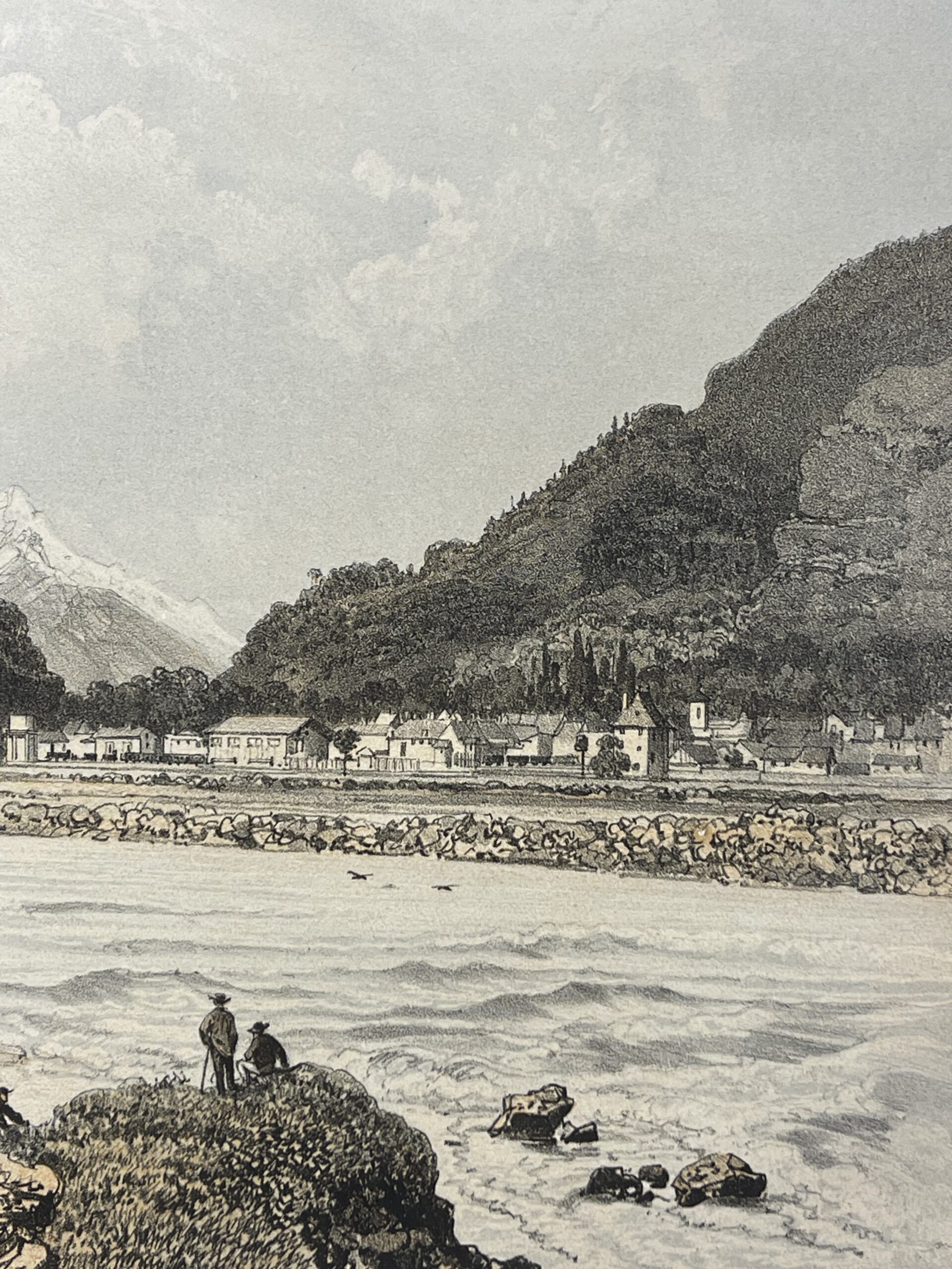 Aiguebelle Savoie Antique Engraving Alpine River View France 1864 – Image 7