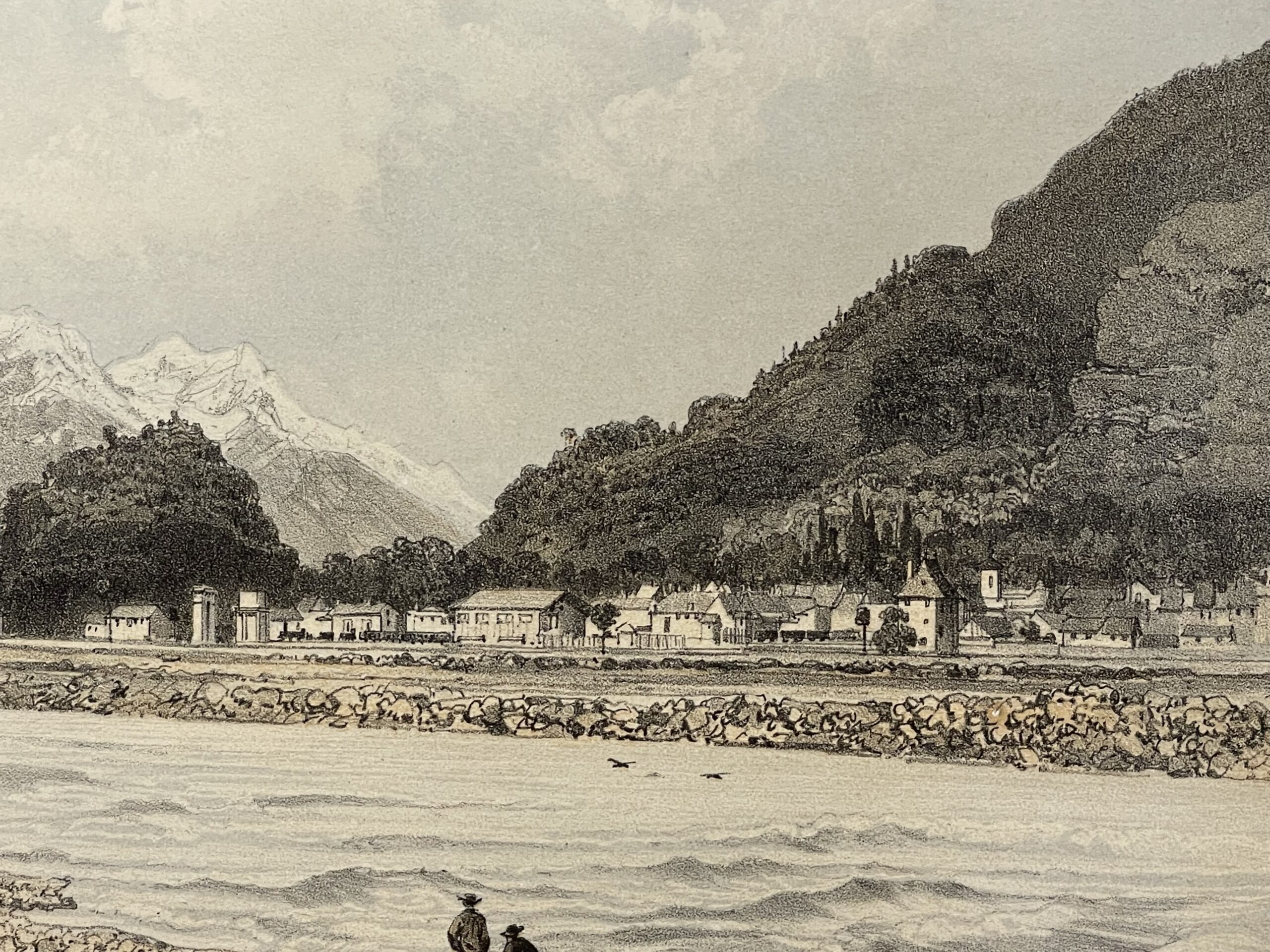 Aiguebelle Savoie Antique Engraving Alpine River View France 1864 – Image 8