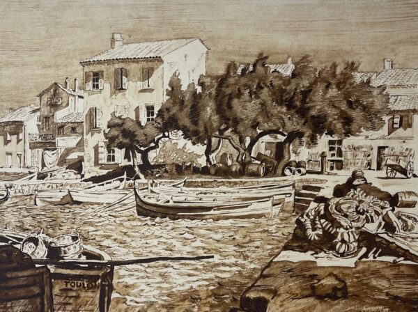 Port du Brusq Six-Fours-les-Plages Toulon Var vers 1942 Provence France Pêche