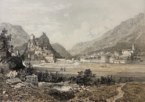 ROQUESTERON lithographie 1864 Alpes-Maritimes Provence Alpes Côte d'Azur France